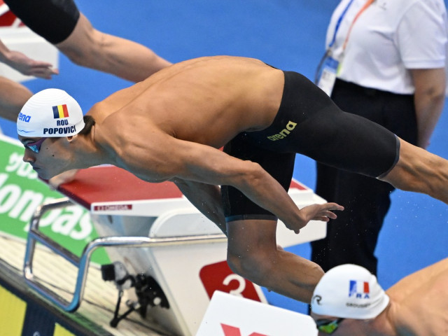 David Popovici, locul 6 în finala de 100 m liber, la Campionatele Mondiale de la Fukuoka