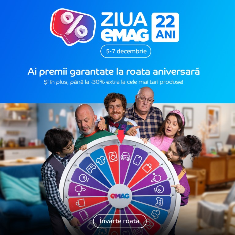 eMAG aniversează 22 de ani și toată lumea câștigă