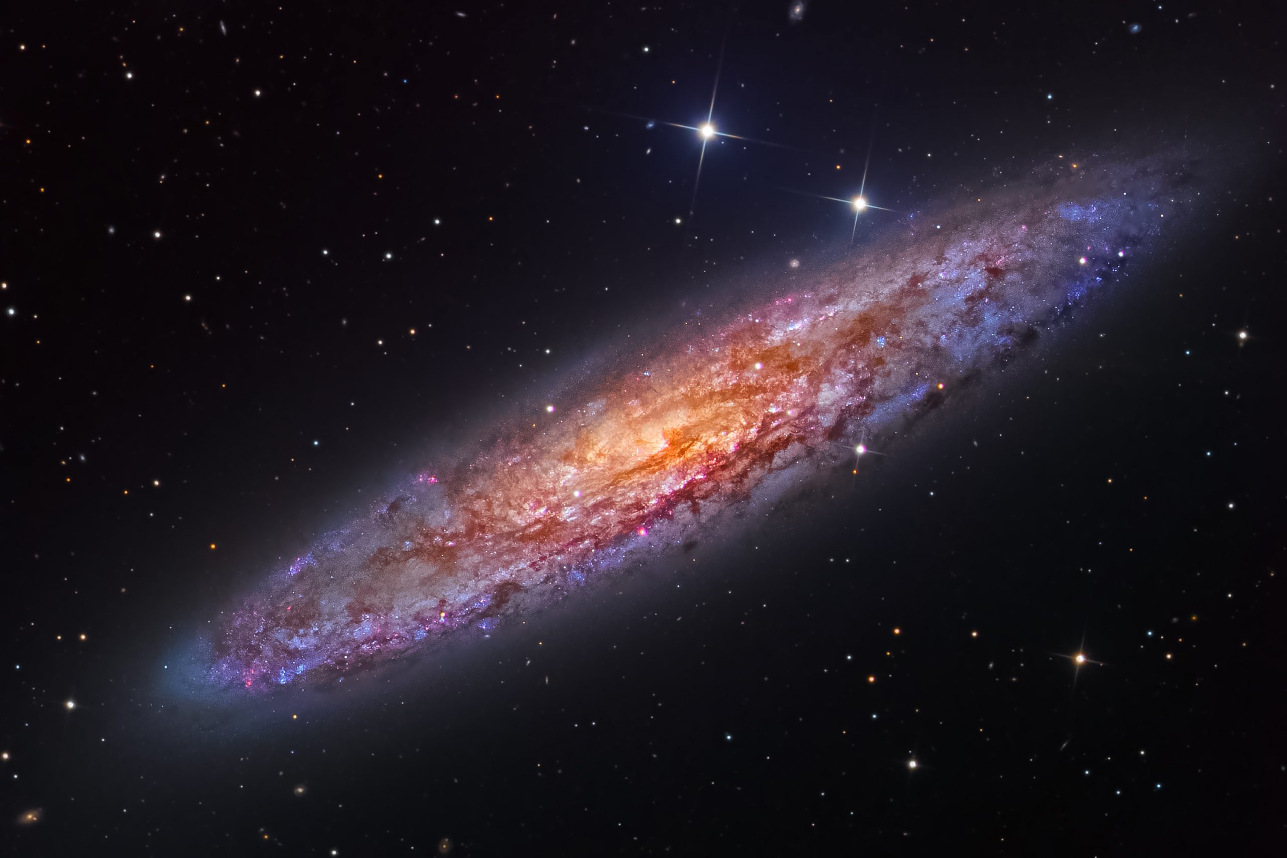 Very Large Telescope a surprins în detaliu galaxia Sculptor