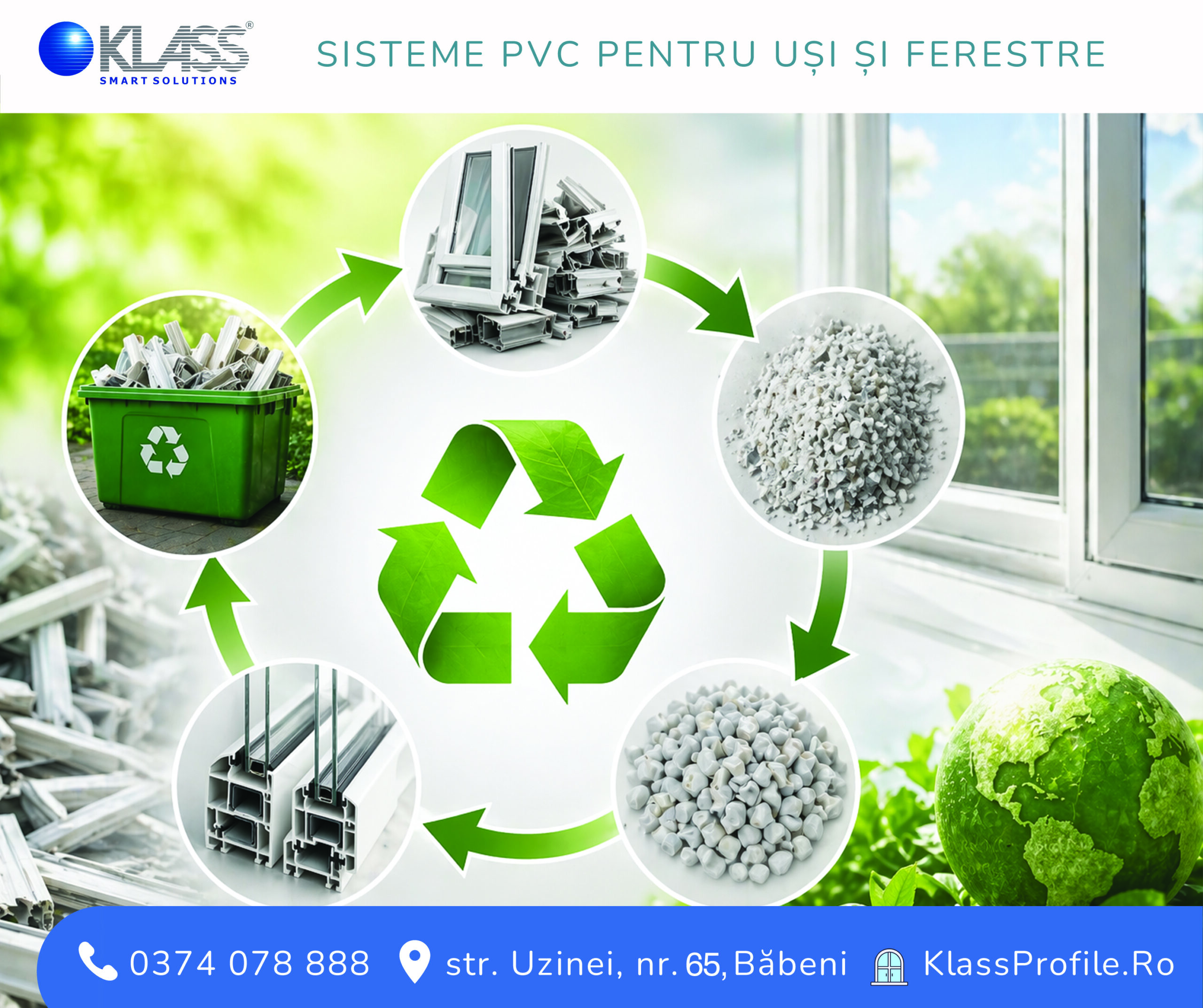 Capacitatea de reciclare a profilelor PVC înfoliate