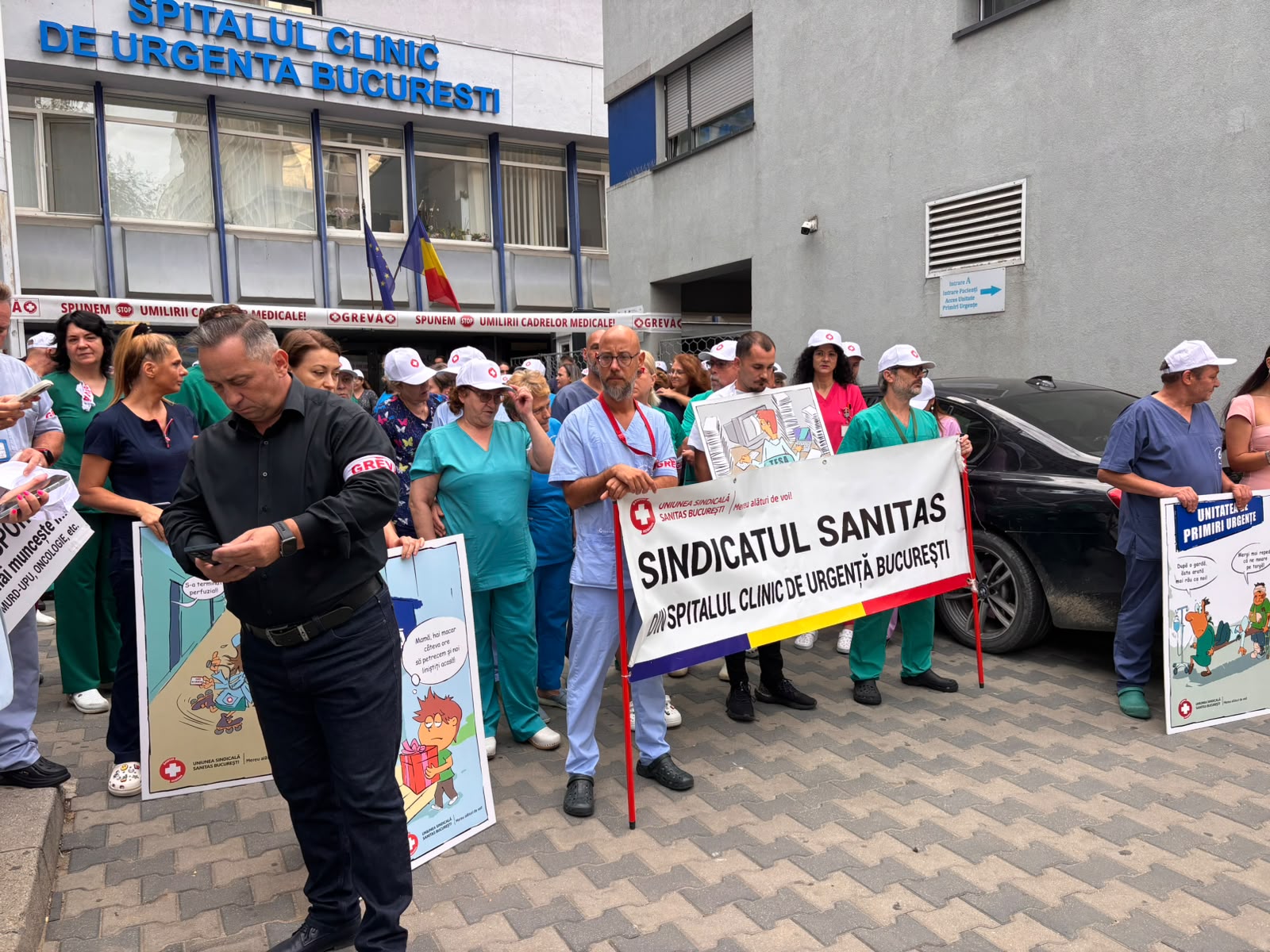 A început greva generală în sănătate. Angajații din peste 400 de spitale din țară participă la protest