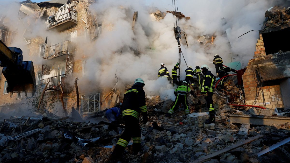 Capitala Ucrainei, Kiev a fost atacată de rachetele rusesti